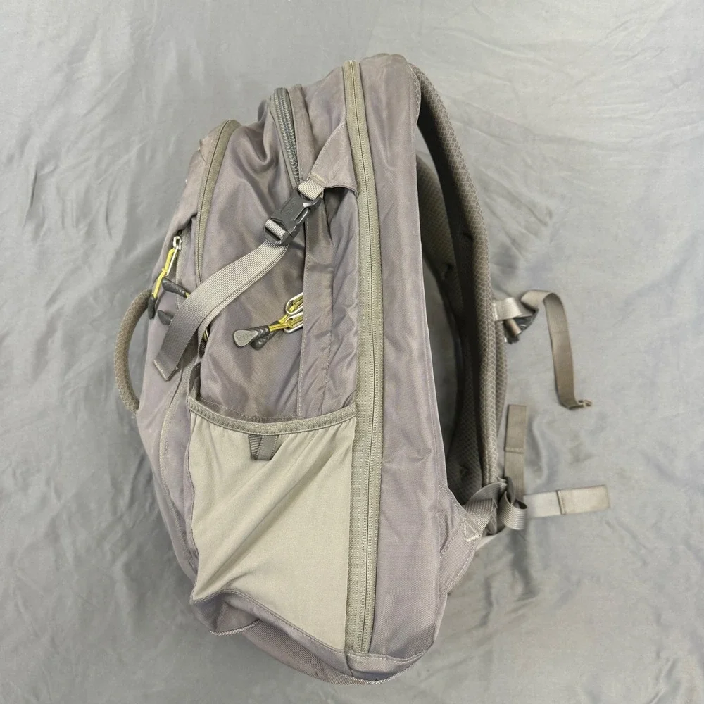 The North Face Surge Backpack Gray Yellow Laptop Bag FlexVent Hiking Travel